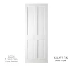 4 Panel White Primed Door - Square Top