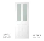 4 Panel White Primed Door - Square Top - Unglazed