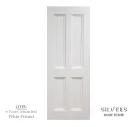 4 Panel Moulded White Primed Door 42mm