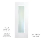 1 Panel Wide Shaker Style Door White Primed - Glazed 2
