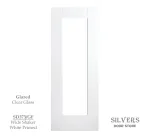 1 Panel Wide Shaker Style Door White Primed - Glazed C