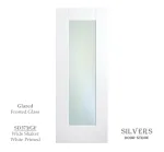 1 Panel Wide Shaker Style Door White Primed - Glazed F