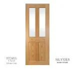 4 Panel Lacquered American White Oak Door - Unglazed S
