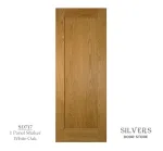 1 Panel Lacquered Shaker Style Door White Oak