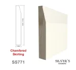 144mm Chamfered Primed MDF Skirting SS771