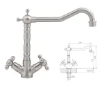 Kansas old style Brushed steel tap