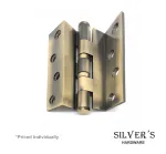 Cranked Ball Bearing Hinge Antique Brass 102mm (4")