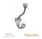 Heritage Brass Curved Hat & Coat Hook Satin Chrome