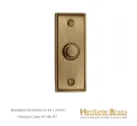 Heritage Brass Oblong Bell Push Antique Brass