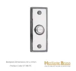 Heritage Brass Oblong Bell Push Polished Chrome