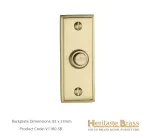 Heritage Brass Oblong Bell Push Satin Brass