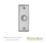 Heritage Brass Oblong Bell Push Satin Chrome