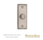 Heritage Brass Oblong Bell Push Satin Nickel