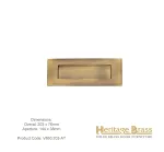 Heritage Letterplate 203 x 76mm Antique Brass