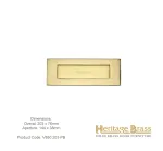 Heritage Letterplate 203 x 76mm Polished Brass