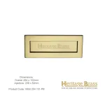 Heritage Letterplate 254 x 102mm Polished Brass