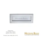 Heritage Letterplate 254 x 102mm Polished Chrome