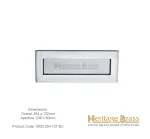 Heritage Letterplate 254 x 102mm Satin Chrome