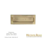 Heritage Letterplate 254 x 102mm Antique Brass