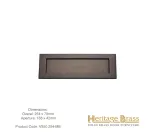 Heritage Letterplate 254 x 79mm Matt Bronze