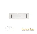 Heritage Letterplate 254 x 79mm Polished Chrome