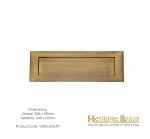 Heritage Letterplate 305 x 96mm Antique Brass