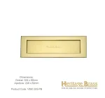 Heritage Letterplate 305 x 96mm Polished Brass