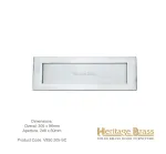Heritage Letterplate 305 x 96mm Satin Chrome