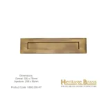 Heritage Letterplate 330 x 76mm Antique Brass