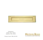 Heritage Letterplate 330 x 76mm Polished Brass