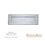 Heritage Letterplate 356 x 127mm Polished Chrome
