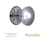 Heritage Brass Round Centre Door Knob Polished Chrome