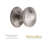 Heritage Brass Round Centre Door Knob Satin Nickel