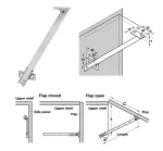 250mm Arretop Lid Stay, with Automatic Lock