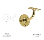 81mm Heavyweight Handrail Bracket - Polished Brass