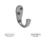 37mm CP Solid Brass Wardrobe Hook Polished Chrome