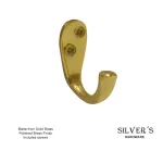 37mm PB Solid Brass Wardrobe Hook Polished Brass