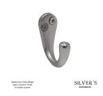37mm SC Solid Brass Wardrobe Hook Satin Chrome