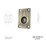 Finger Ring Pull for Pocket Doors  38mm - Antique Brass