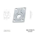 Finger Ring Pull for Pocket Doors  38mm - Polished Chrome