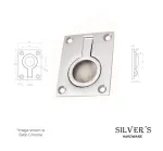 Finger Ring Pull for Pocket Doors  38mm - Satin Chrome