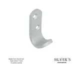 SAA Flat Pattern Robe Hook Satin Silver