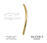 Traditional Bow Handle Polished Brass 128mm