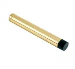 100mm Solid Projection on Rose - Door Stop Brass