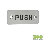 Small Engraved "Push" Finger Plate