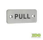 Small Engraved "Pull" Finger Plate