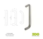 19mm x 150mm Zoo D-BAR Pull Handle Satin Stainless Steel