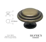 32mm Cabinet Door Knob Black and Bronze
