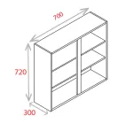 700mm Wall Unit - Natural Grey