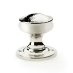 Alexander and Wilks Hammered Mortice Door Knob - Polished Nickel